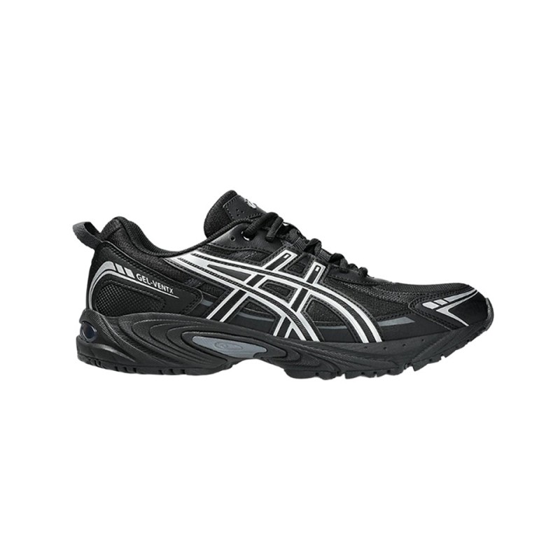 asics gel ventx black pure silver vue du coté droit