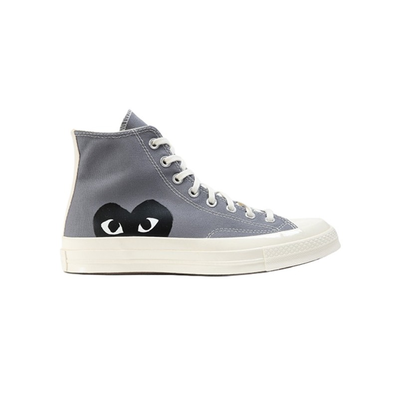 converse x comme des garçons play chuck taylor high grey vue de coté droit