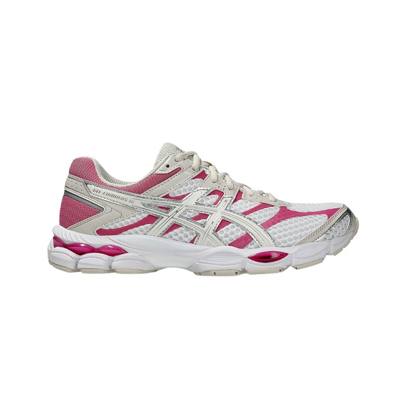 asics gel cumulus 16 de couleur white/ cream vue du coté droit