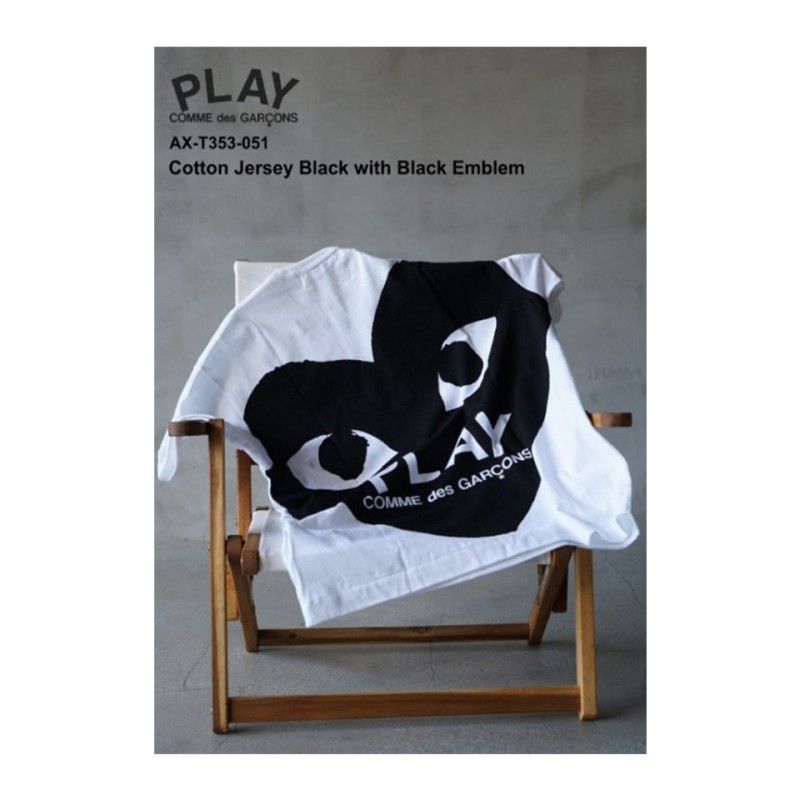 comme des garçons play thsirt t353 white