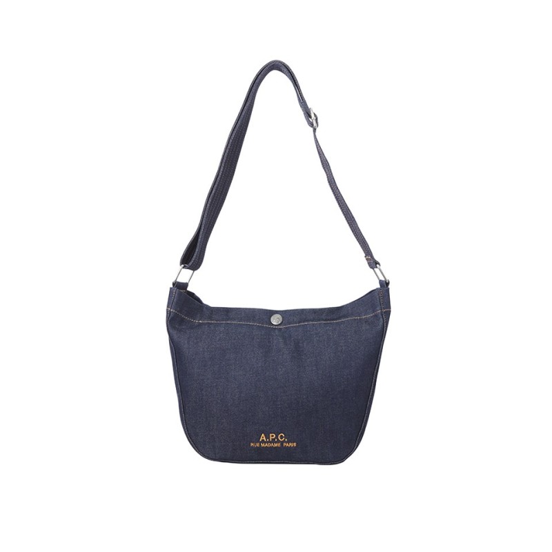 besace journal small de la marque APC couleur indigo