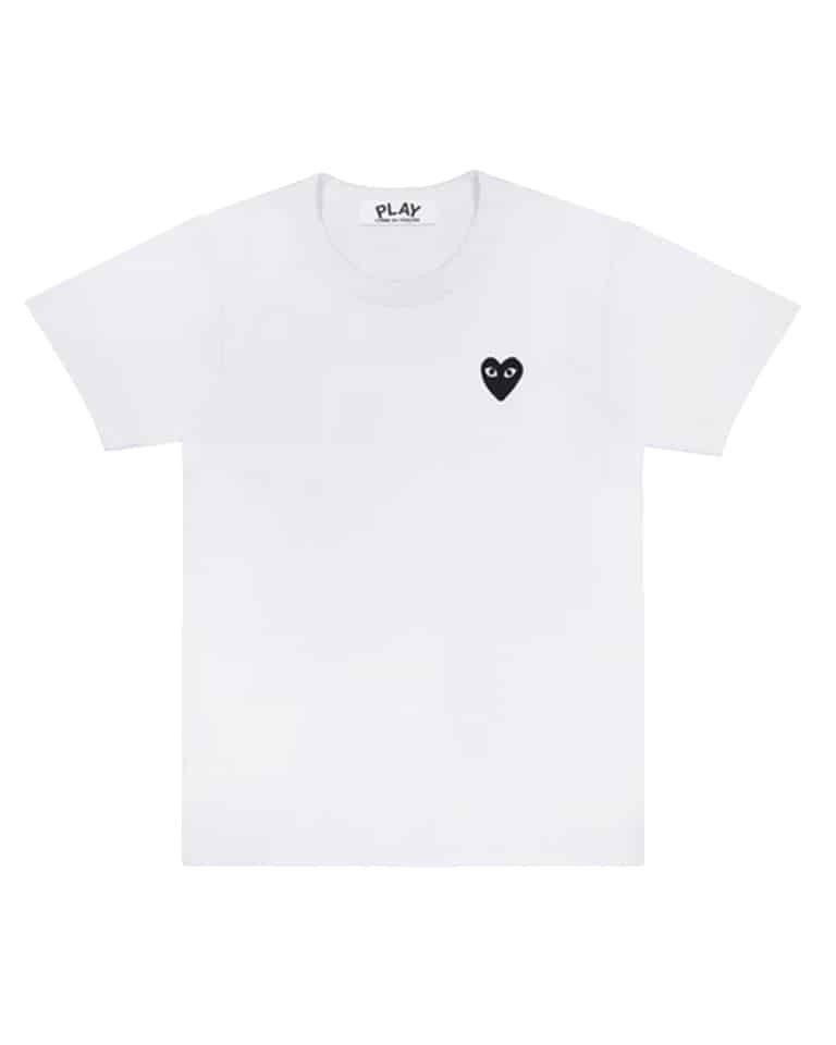 T064 TSHIRT WHITE BLACK HEART