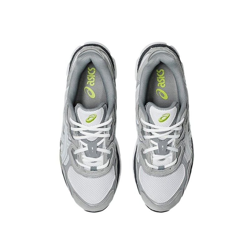 asics gel nyc white glacier grey vue de dessus