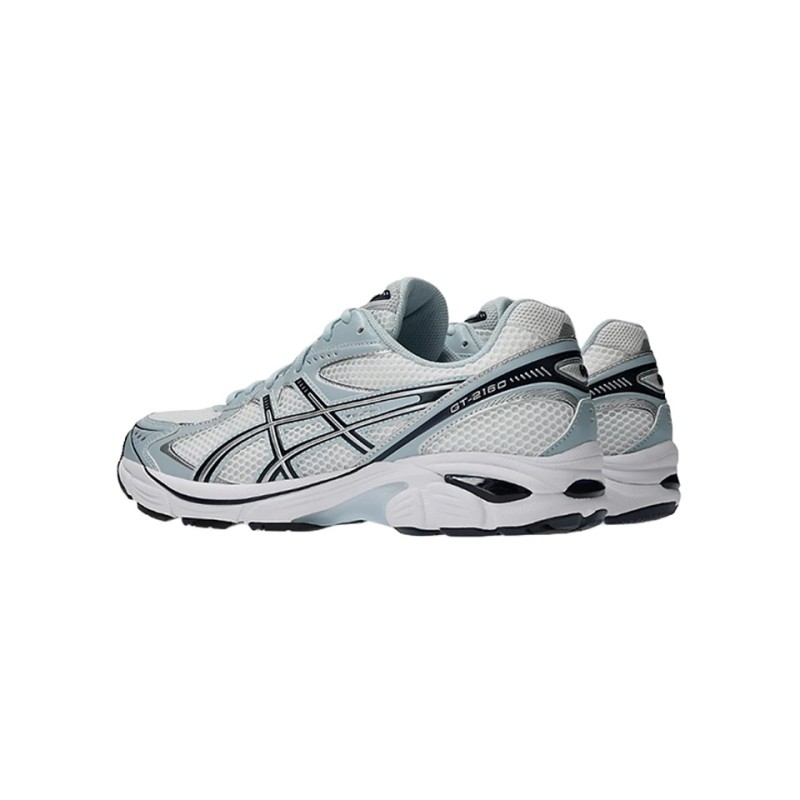 asics gt2160 white/storm cloud vue de la paire profil gauche